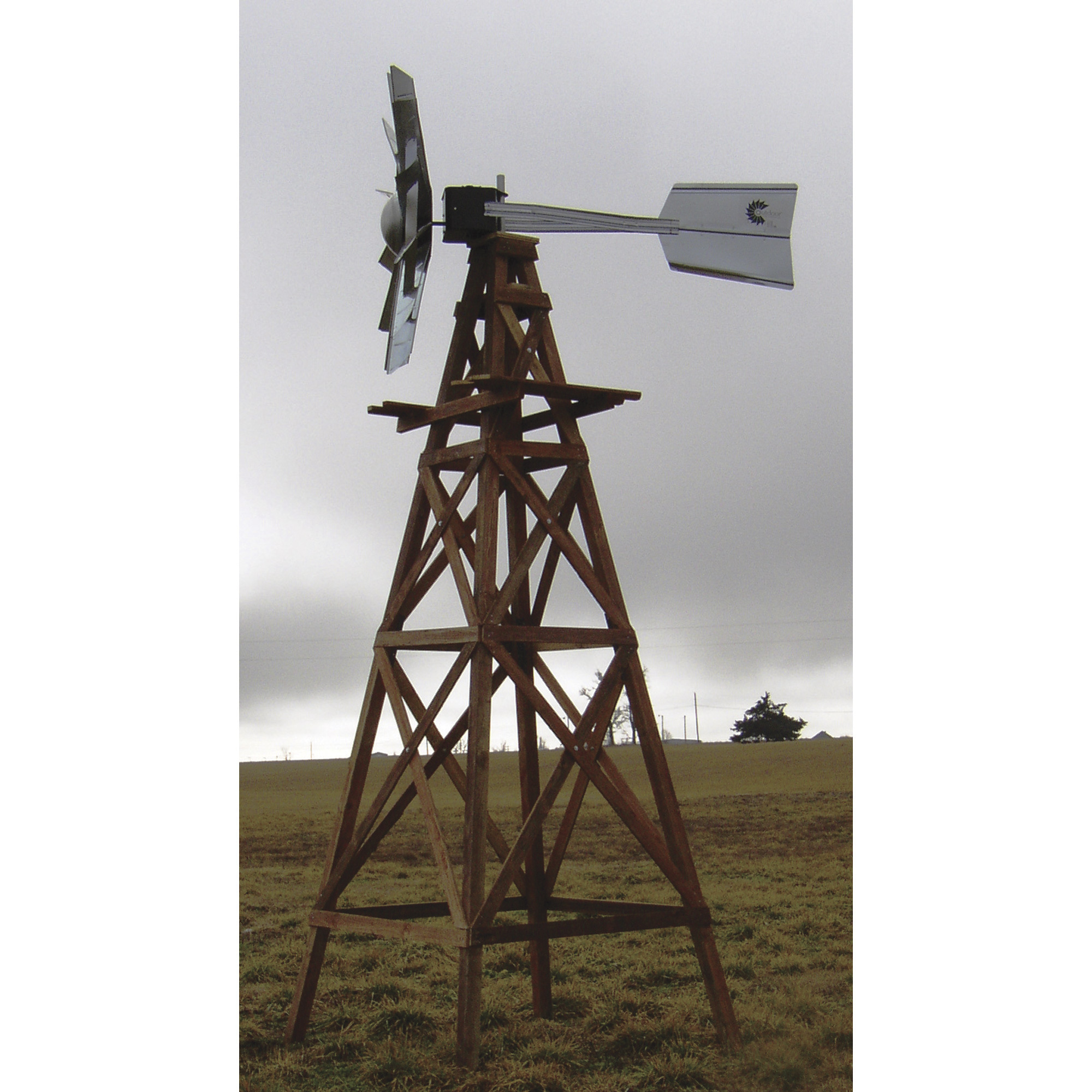 Outdoor Water Solutions Windmill Aerator, 19Ft., Wood, Model# WTW0110